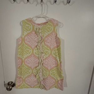 From the Groovy Gator in Newport, RI: girls pink and green pattern dress, size 6